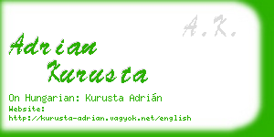 adrian kurusta business card