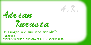 adrian kurusta business card